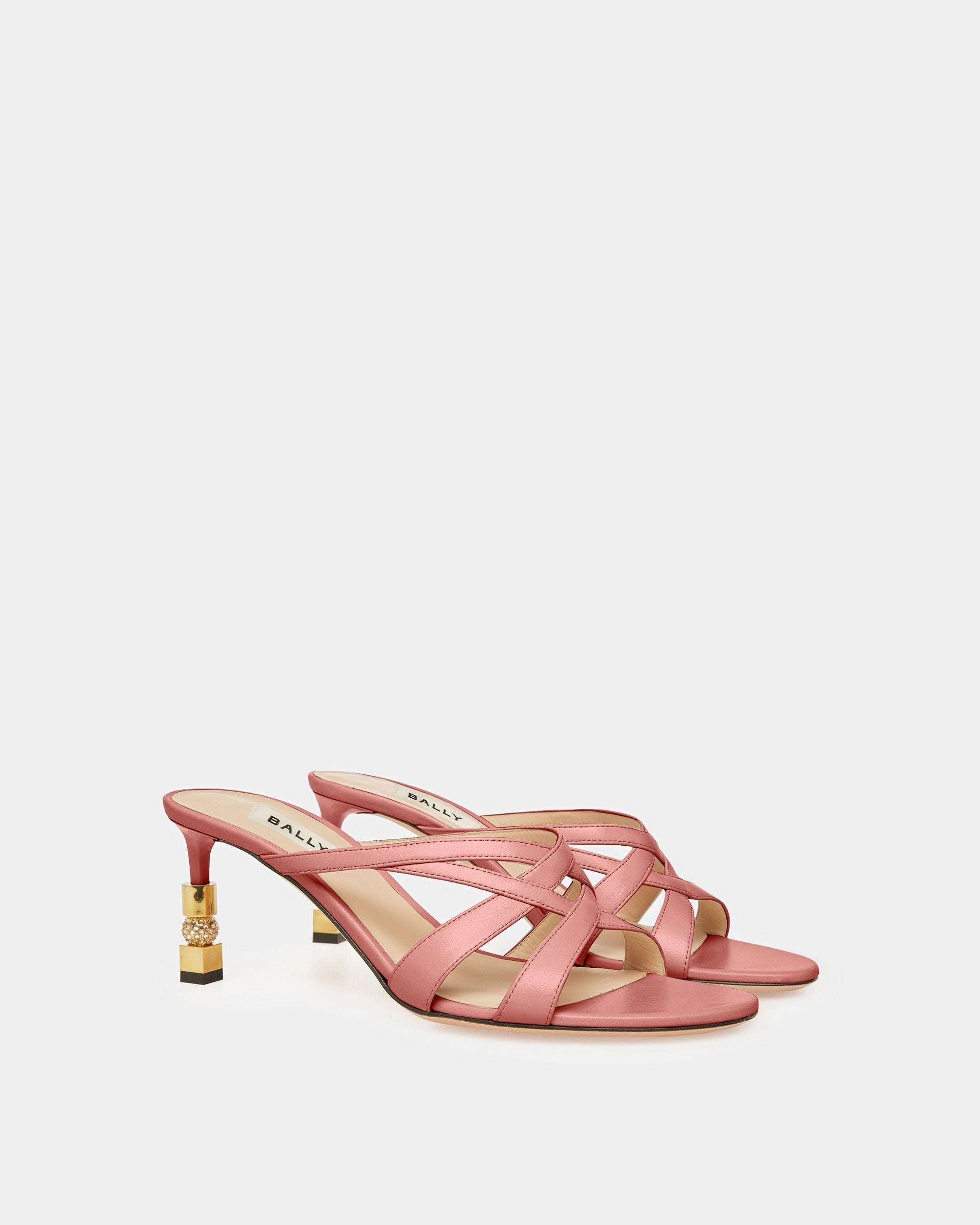 Bally Global - Sandalias Abiertas Block De Ante - Rosa