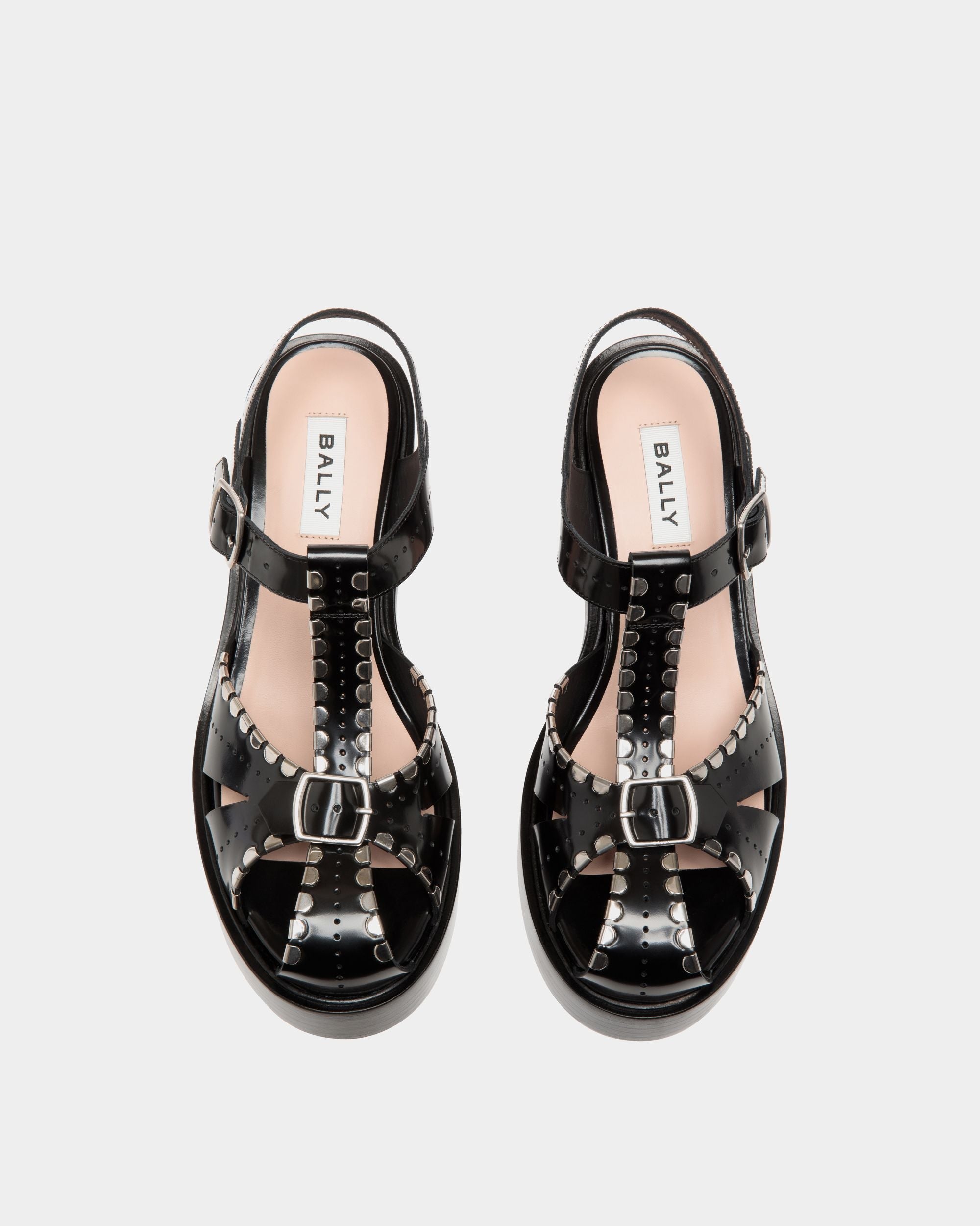 Bally Global - Peggy Gut Sandal in Black Leather - Black