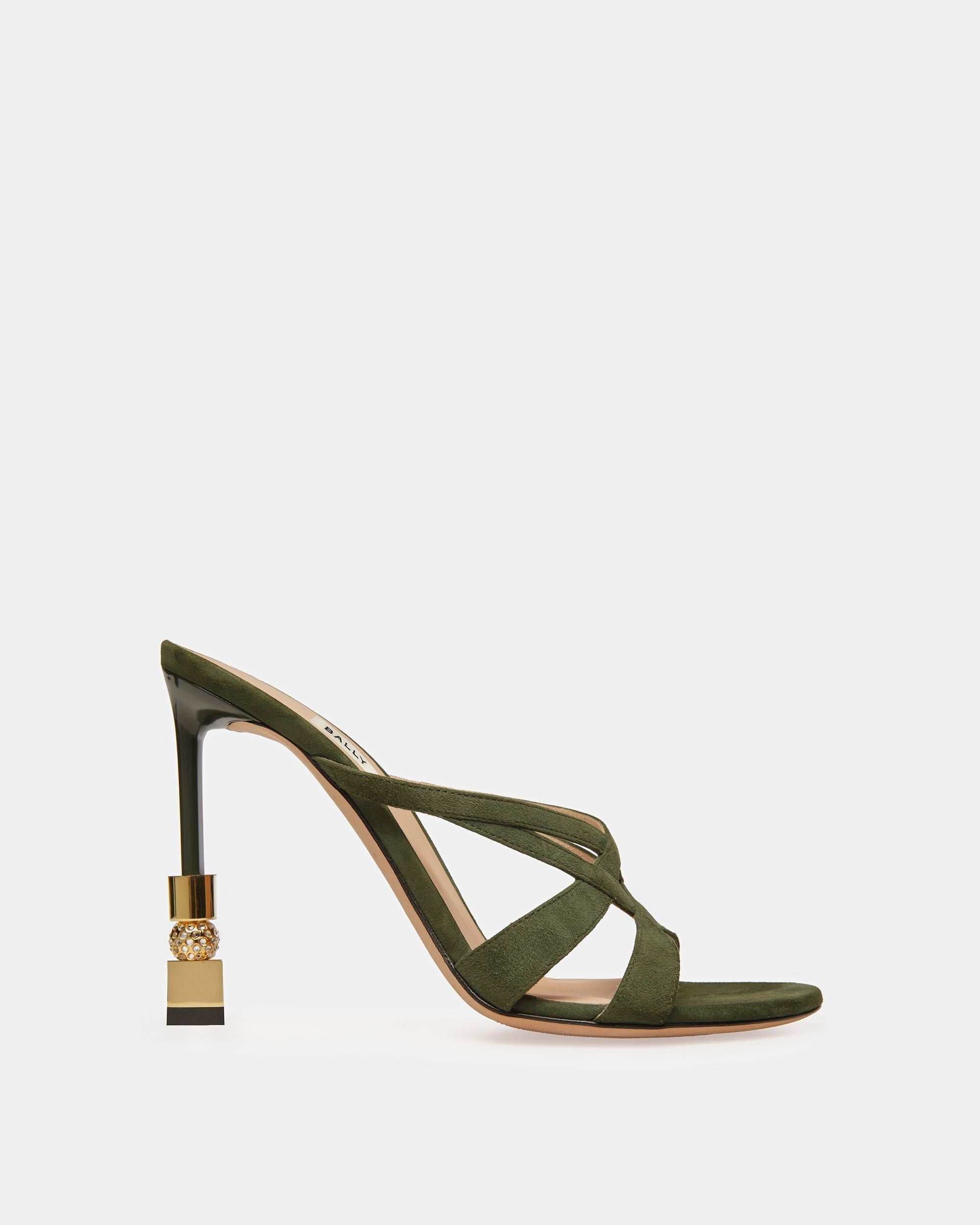 Bally Global - Sandalias Abiertas Block De Ante - Verde