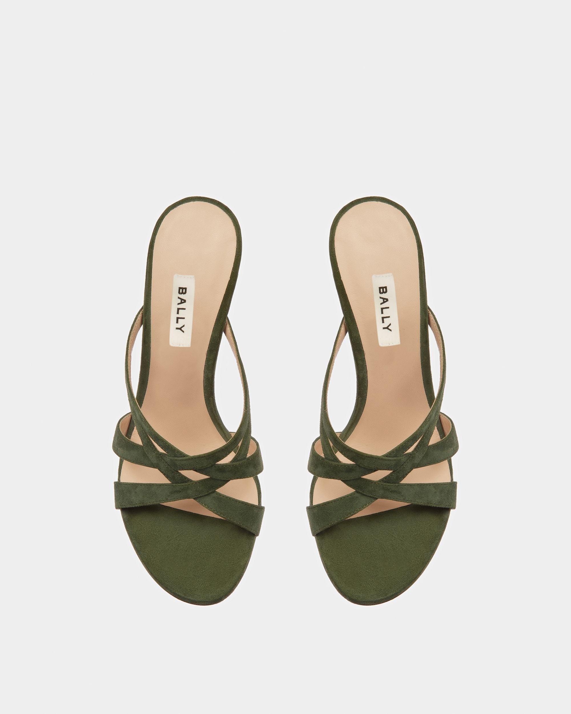 Bally Global - Sandalias Abiertas Block De Ante - Verde
