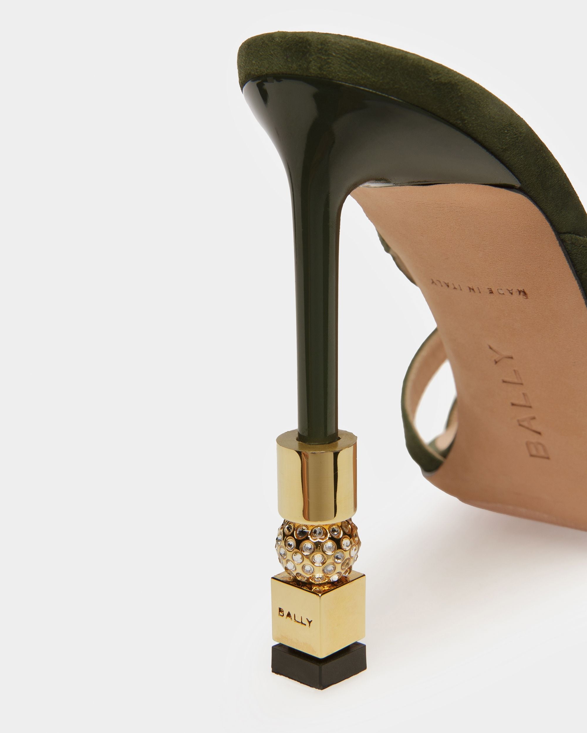 Bally Global - Sandalias Abiertas Block De Ante - Verde