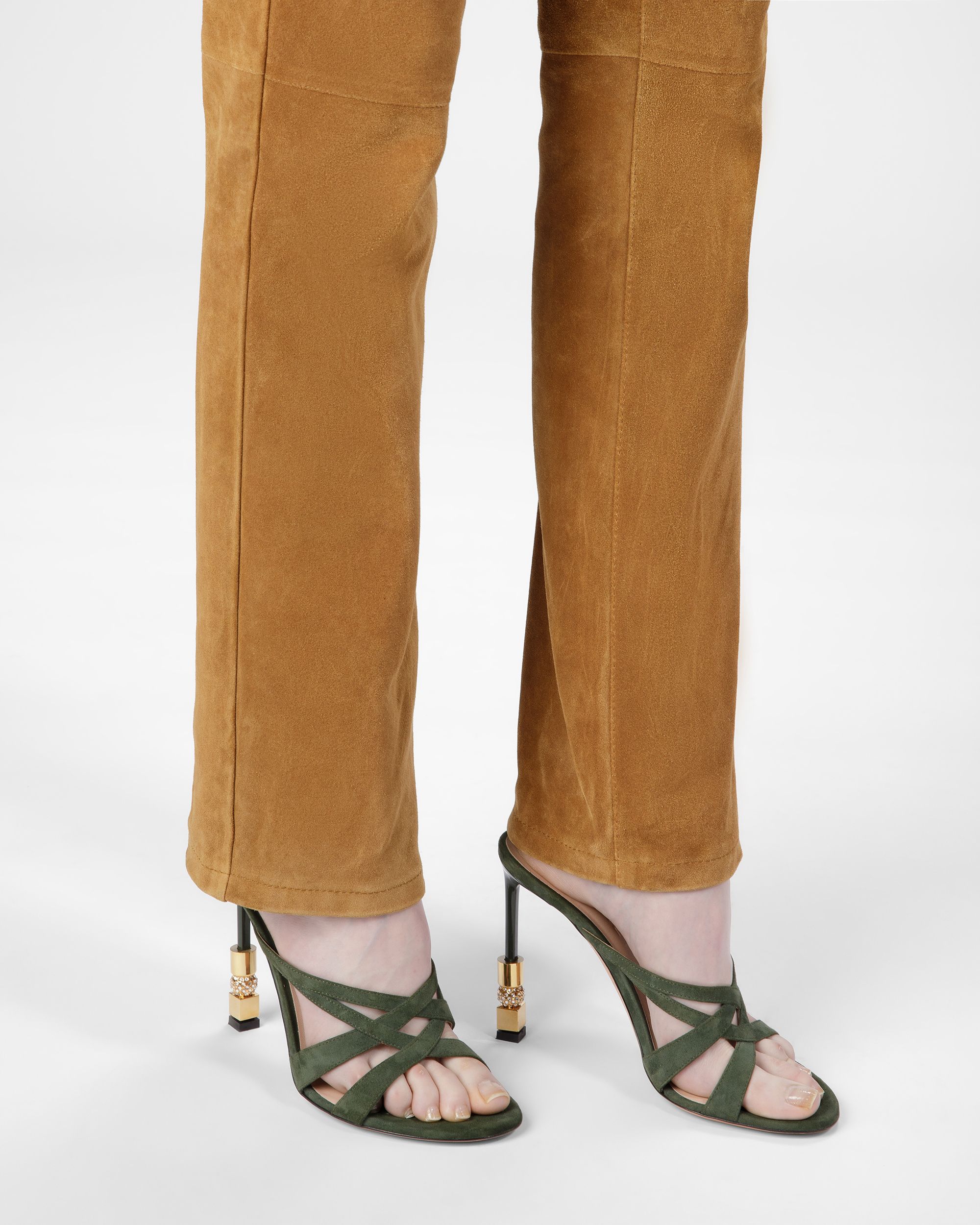 Bally Global - Sandalias Abiertas Block De Ante - Verde