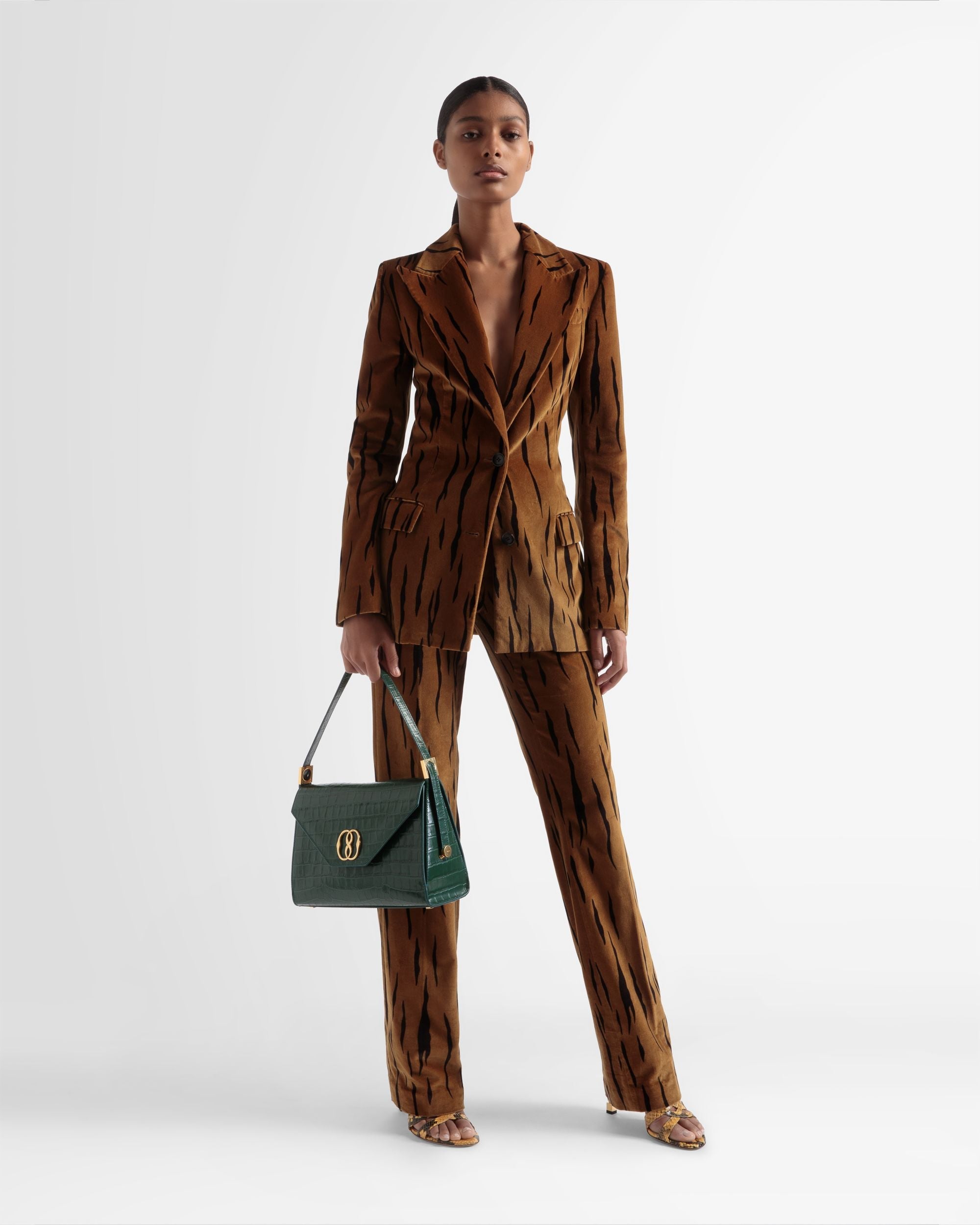 Bally Global - Sandalias Abiertas Block Con Estampado De Pitón - Amarillo