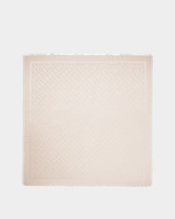 Emblem Print Square Scarf In Dusty Petal Silk