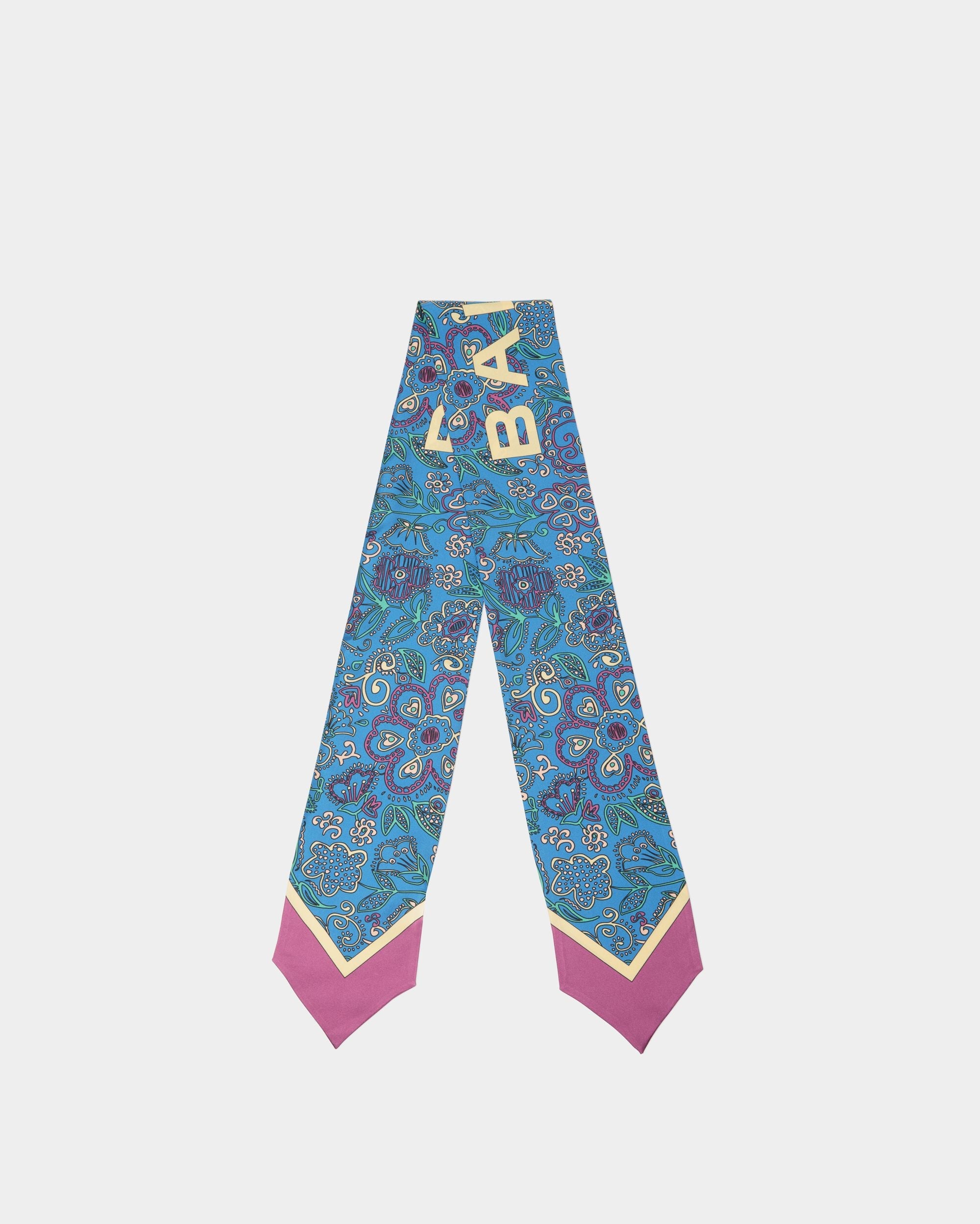 Bally Global - Kerchief in Blue Printed Silk - Bleu