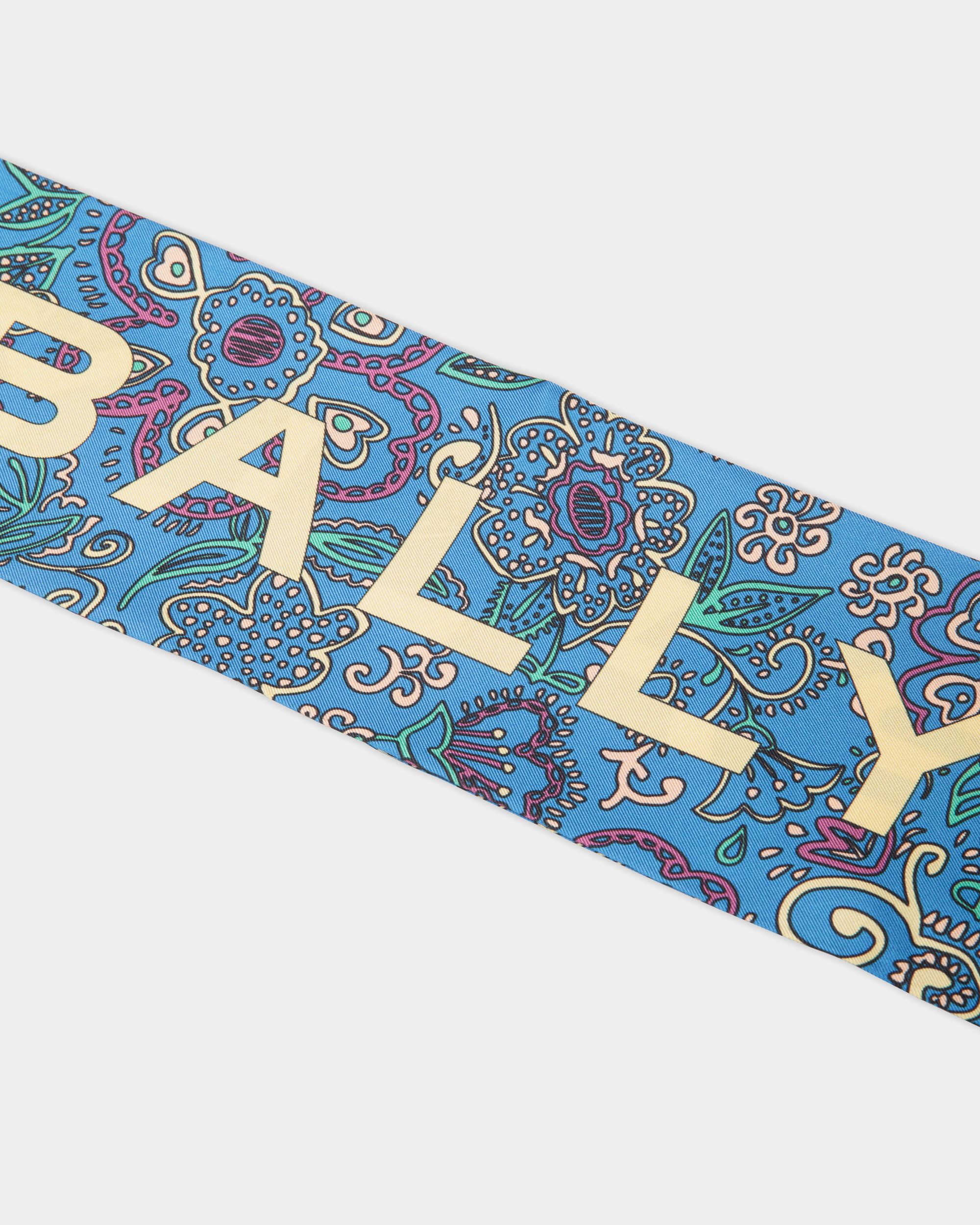 Bally Global - Kerchief in Blue Printed Silk - Bleu
