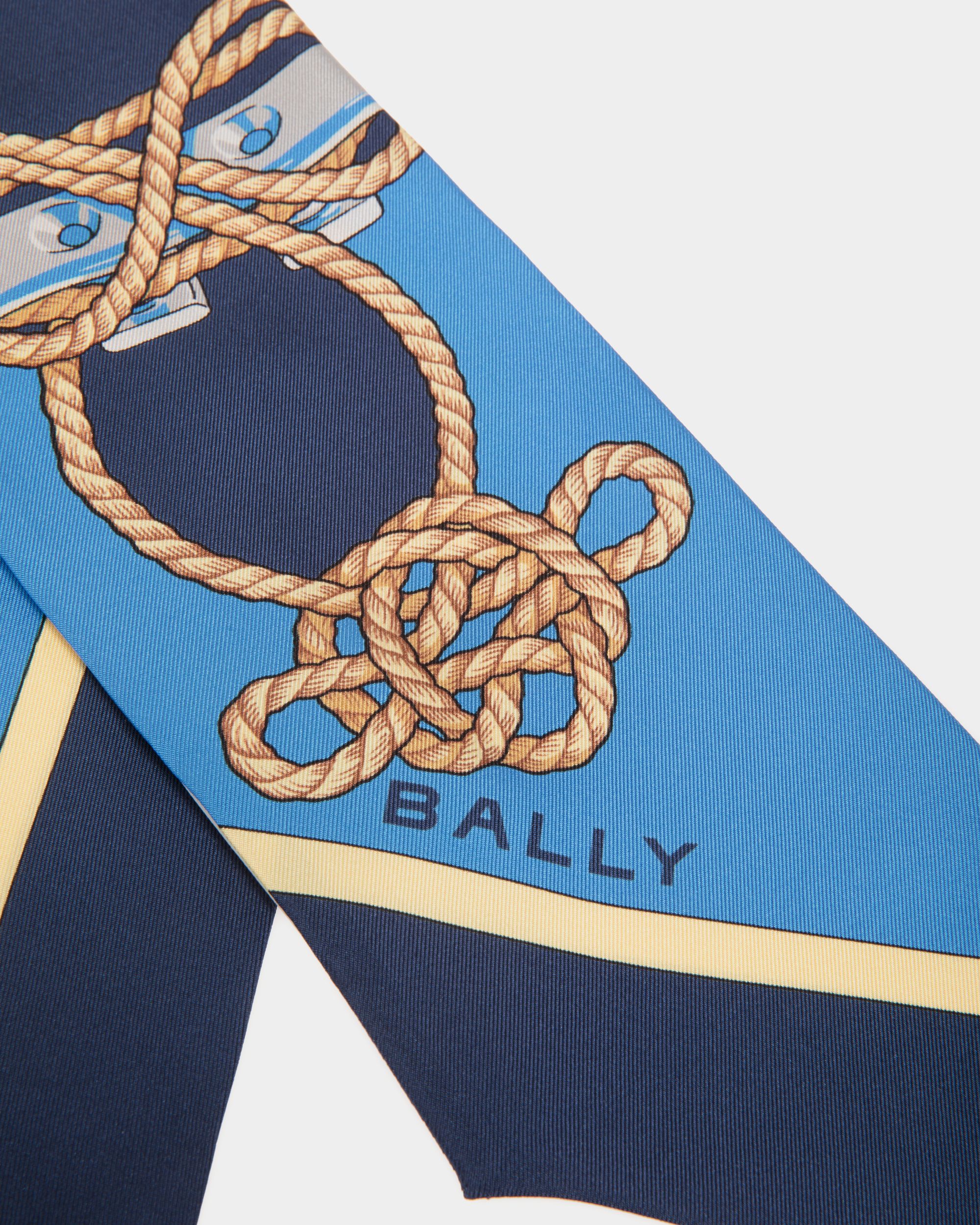 Bally Global - Scarf Bandeau In Blue Silk - Blue