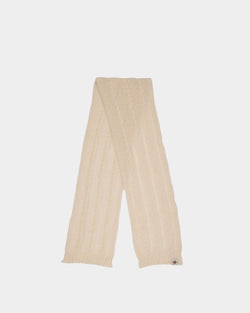 Scarf In Ivory Mohair And Silk