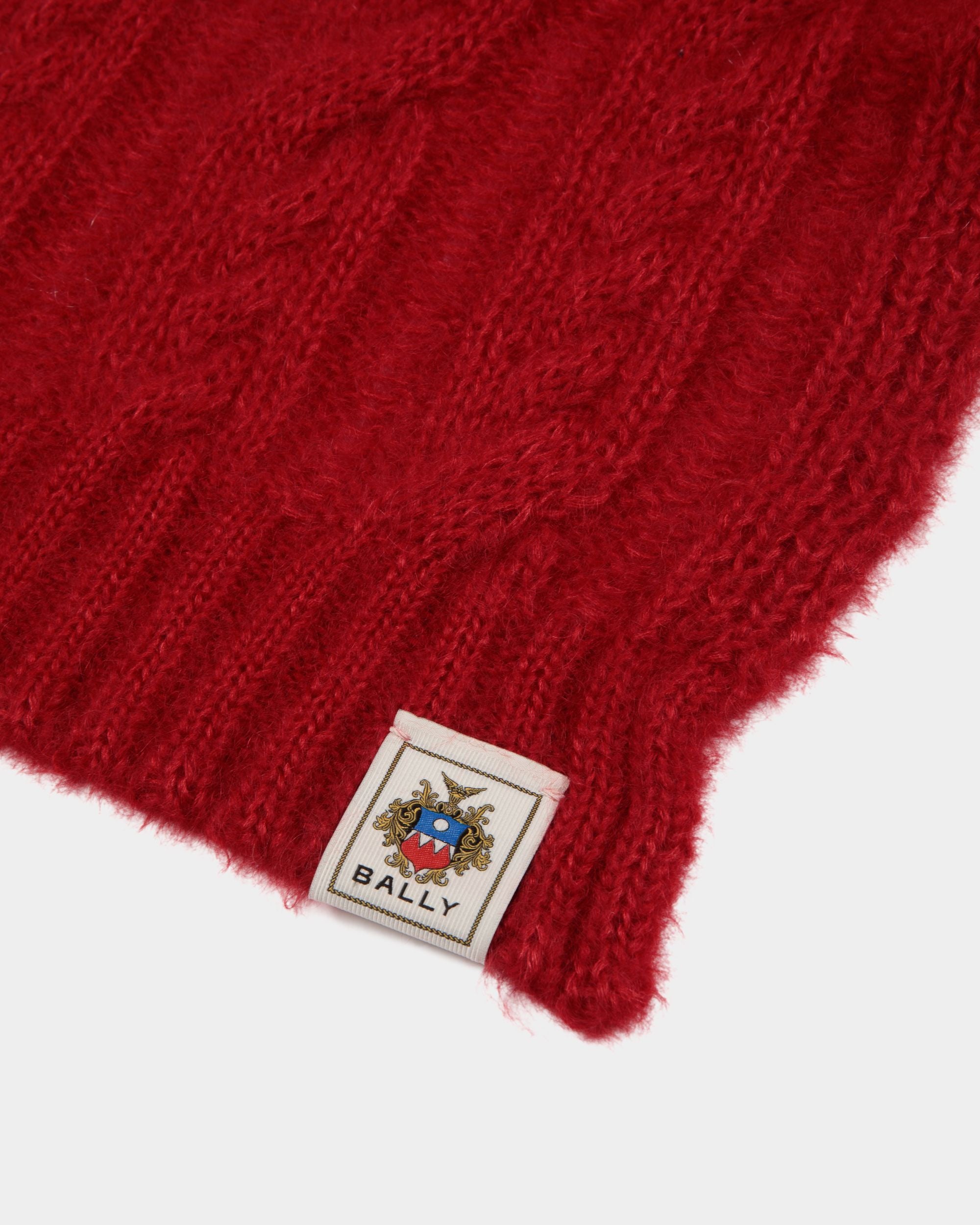 Bally Global - Écharpe En Mohair Et Soie Candy Red - Rouge