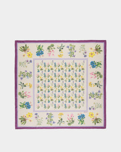Foulard En Soie Imprimée Mountain Flower