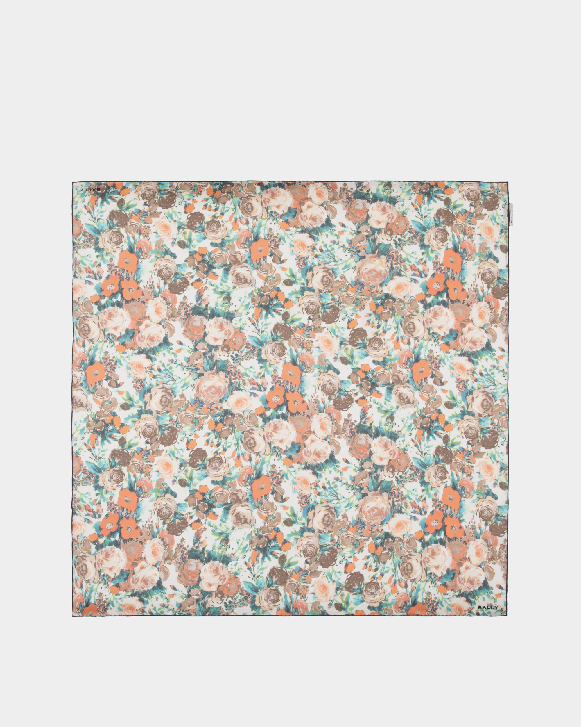 Bally Global - Silk Scarf with a Multicolor Rosengarten Print - Multicolor