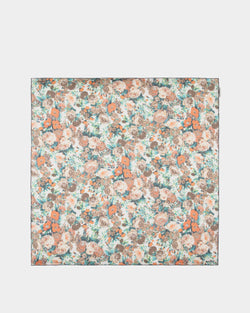 Silk Scarf with a Multicolor Rosengarten Print
