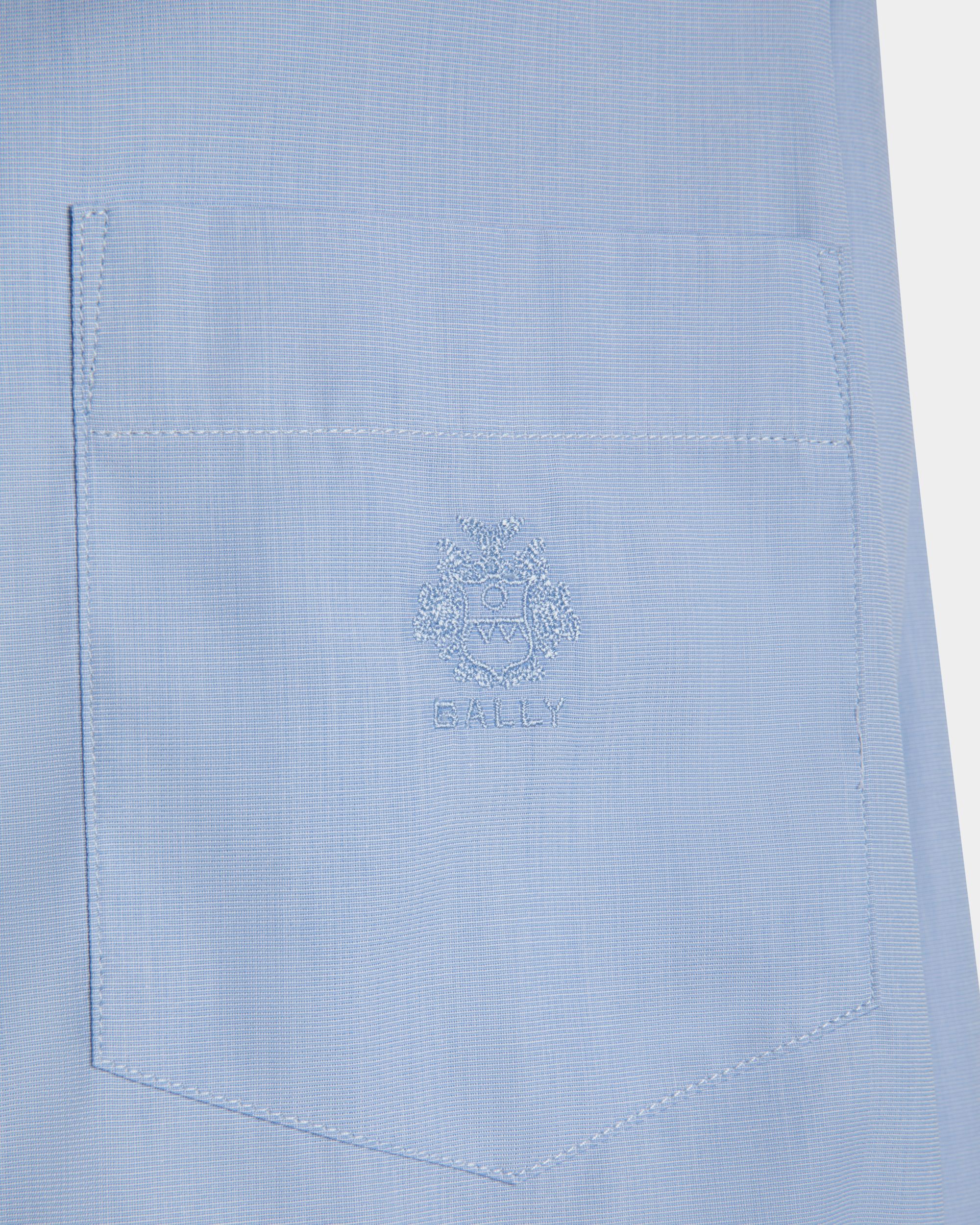 Bally Global - Long Sleeve Shirt In Light Blue Cotton - Bleu