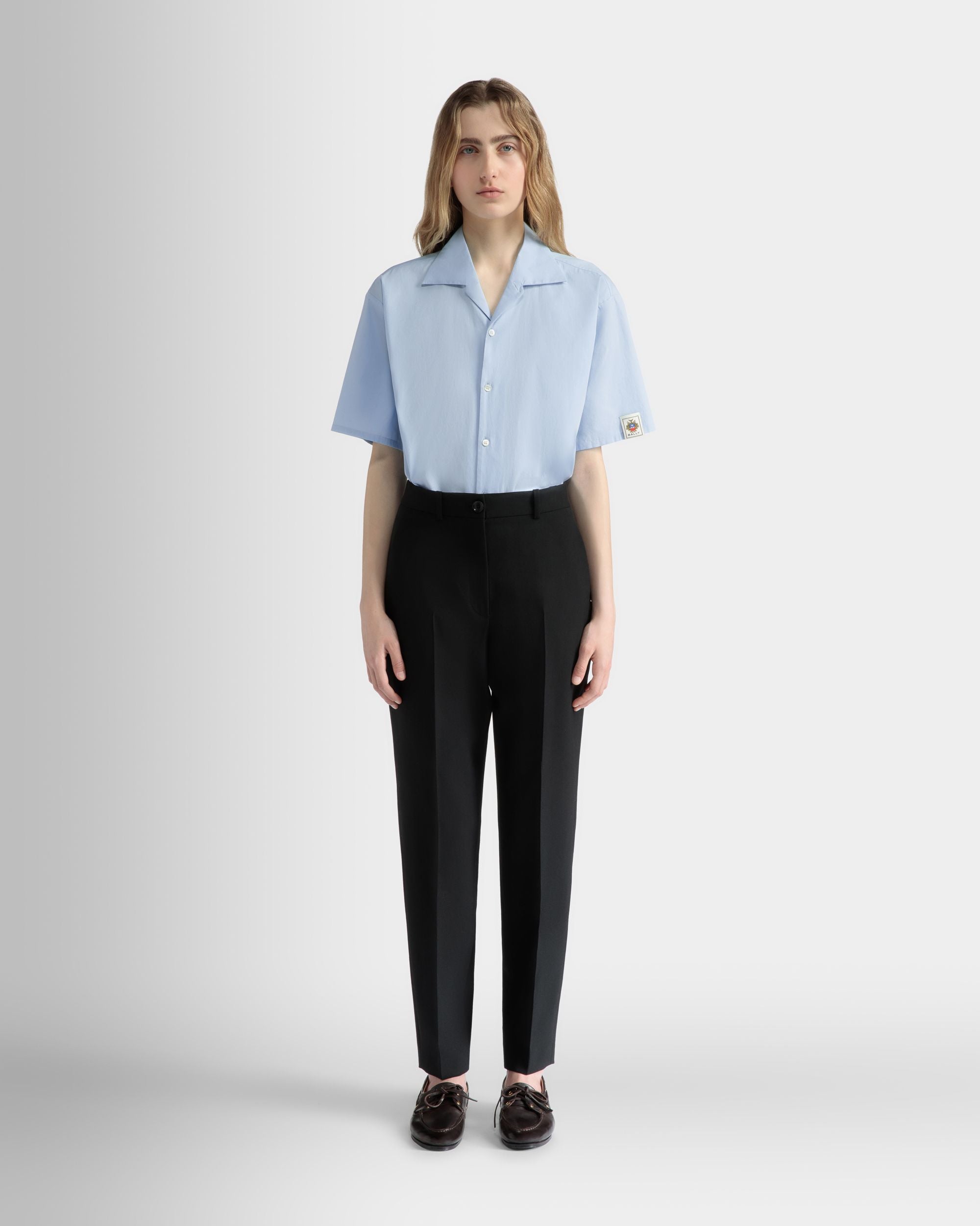 Bally Global - Chemise Oversize En Coton Light Blue - Bleu