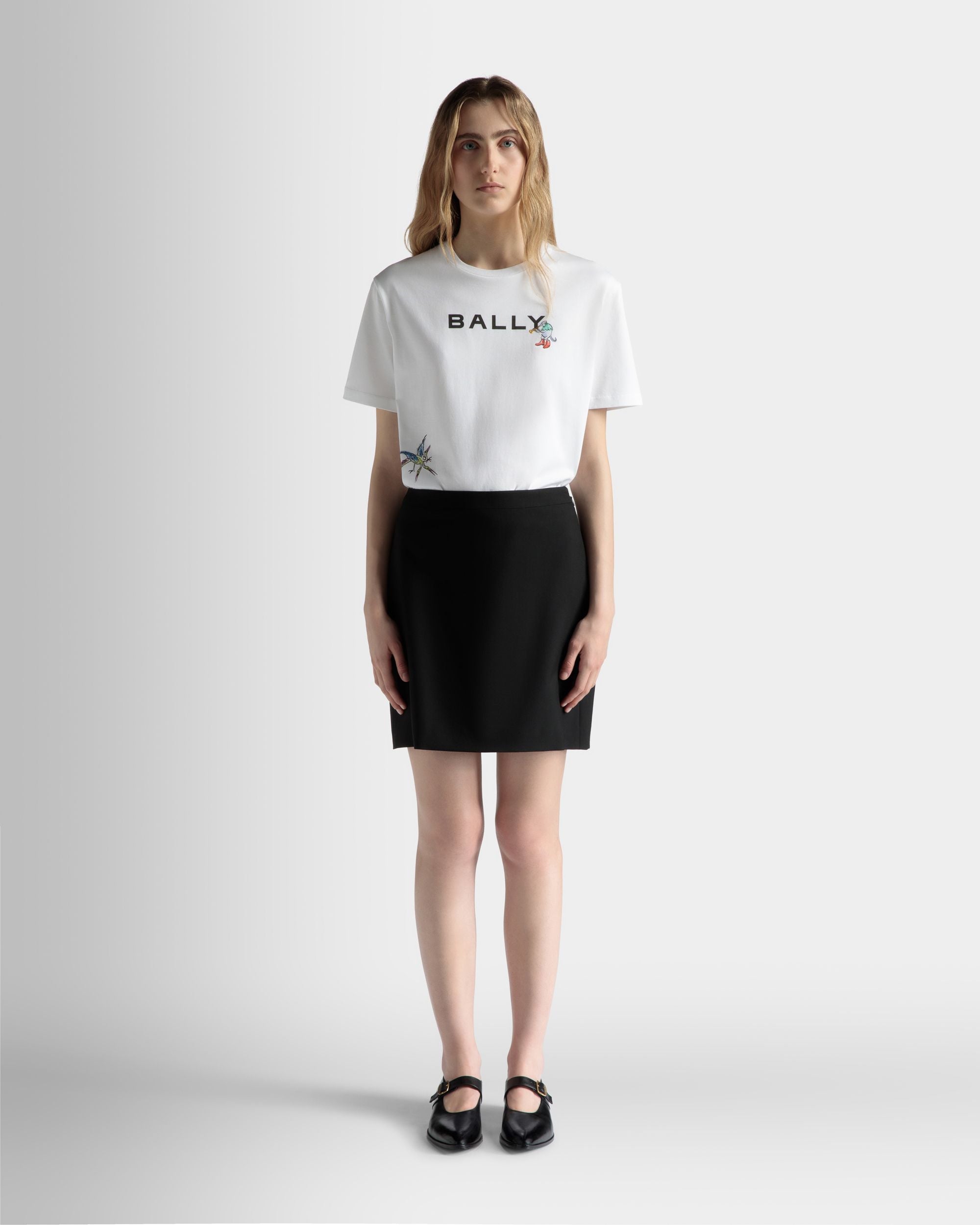 Bally Global - Mini-Jupe En Laine Noire - Noir