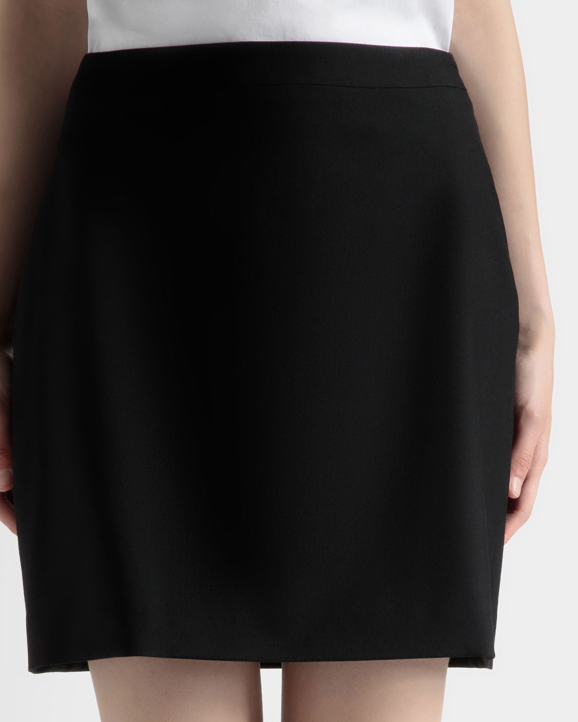 Bally Global - Mini Skirt in Black Wool - Black