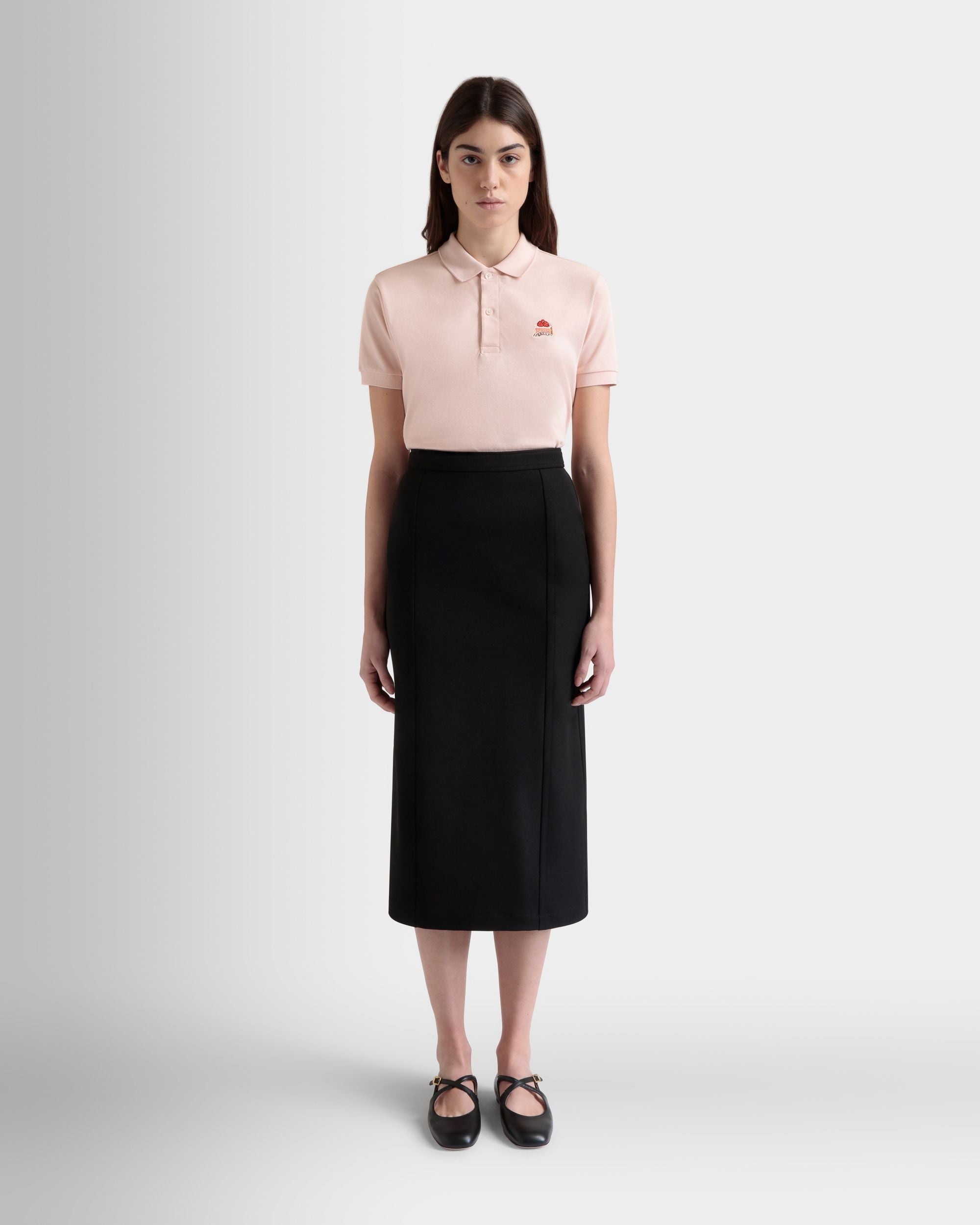 Bally Global - Midi Skirt in Black Nylon Gabardine - Black