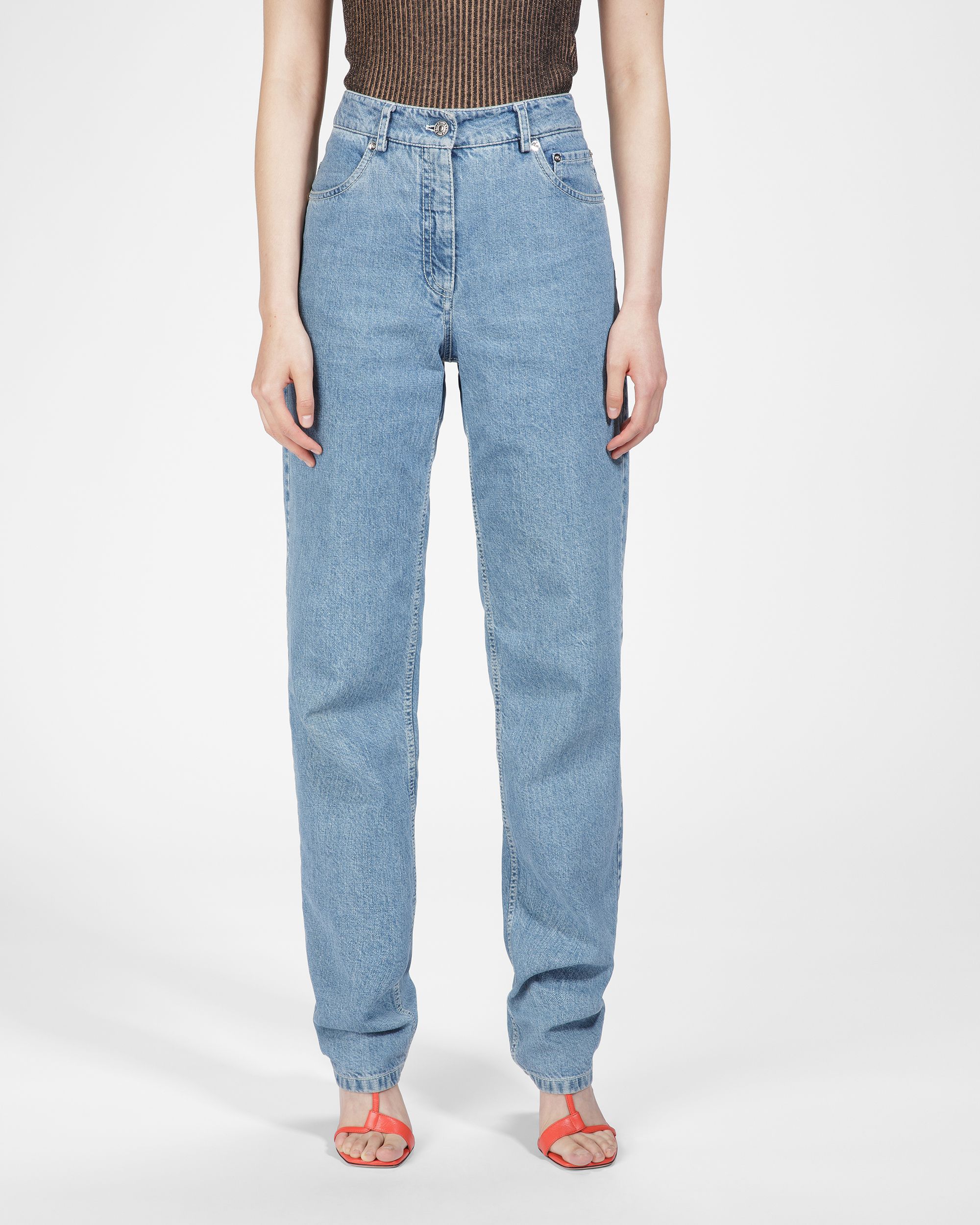 Bally Global - Denim Trousers In Light Blue - Azul