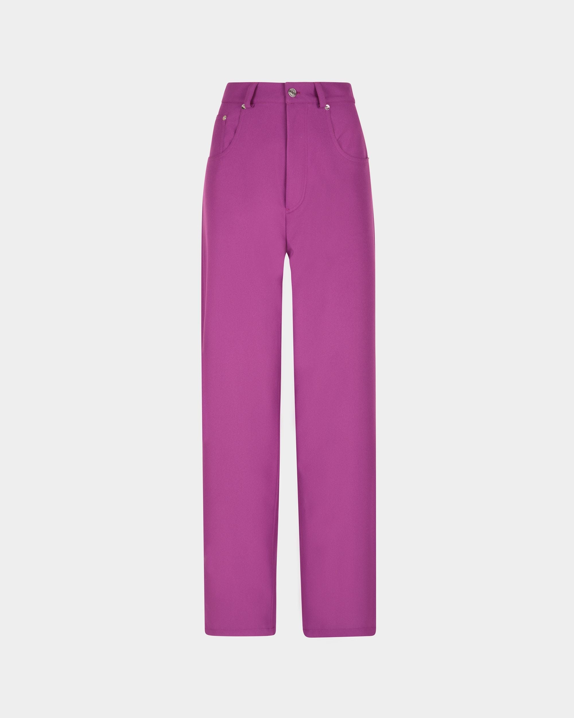 Bally Global - Pantalon Taille Haute Rose - Rose