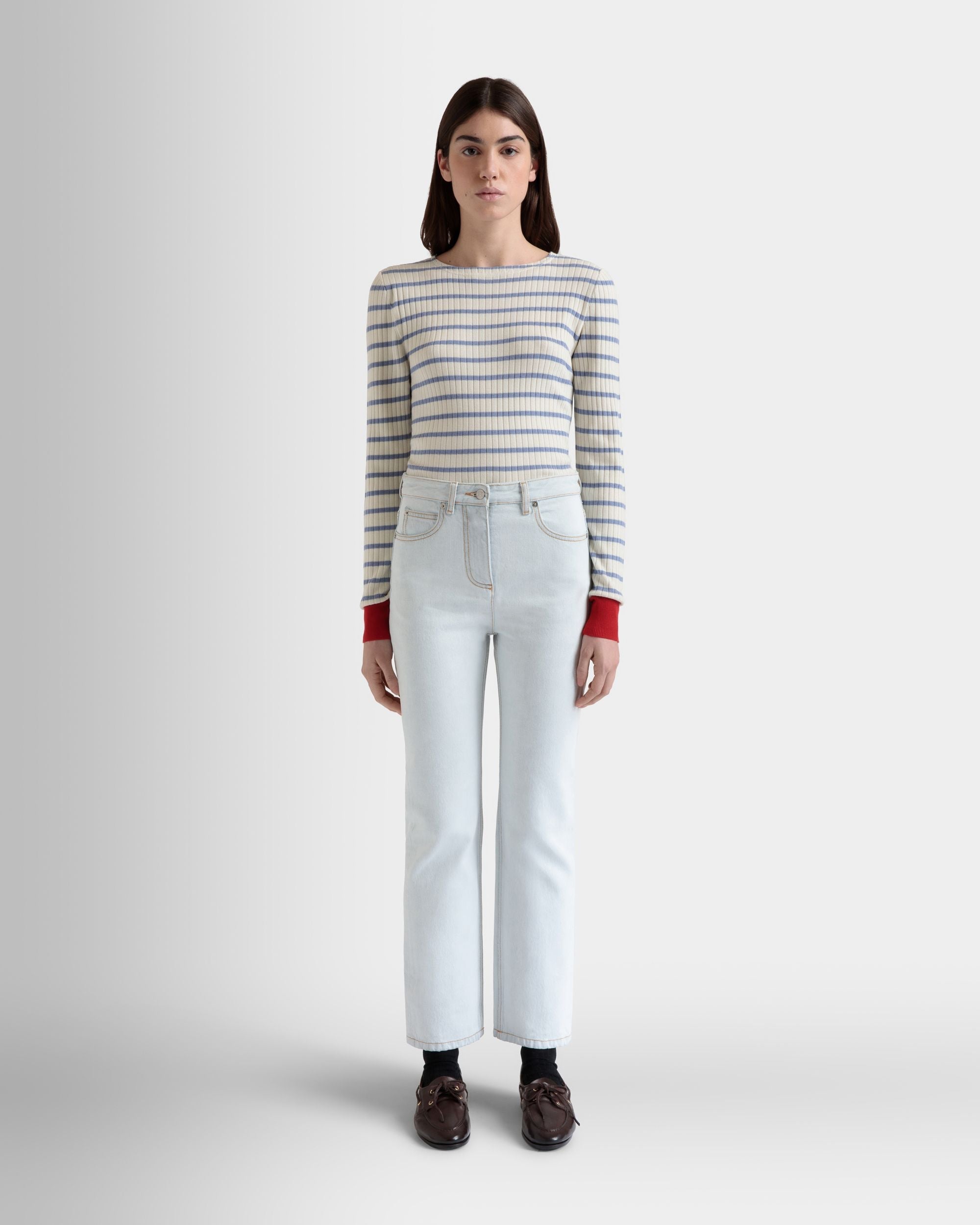Bally Global - Denim Pants in Light Blue Cotton - Blue