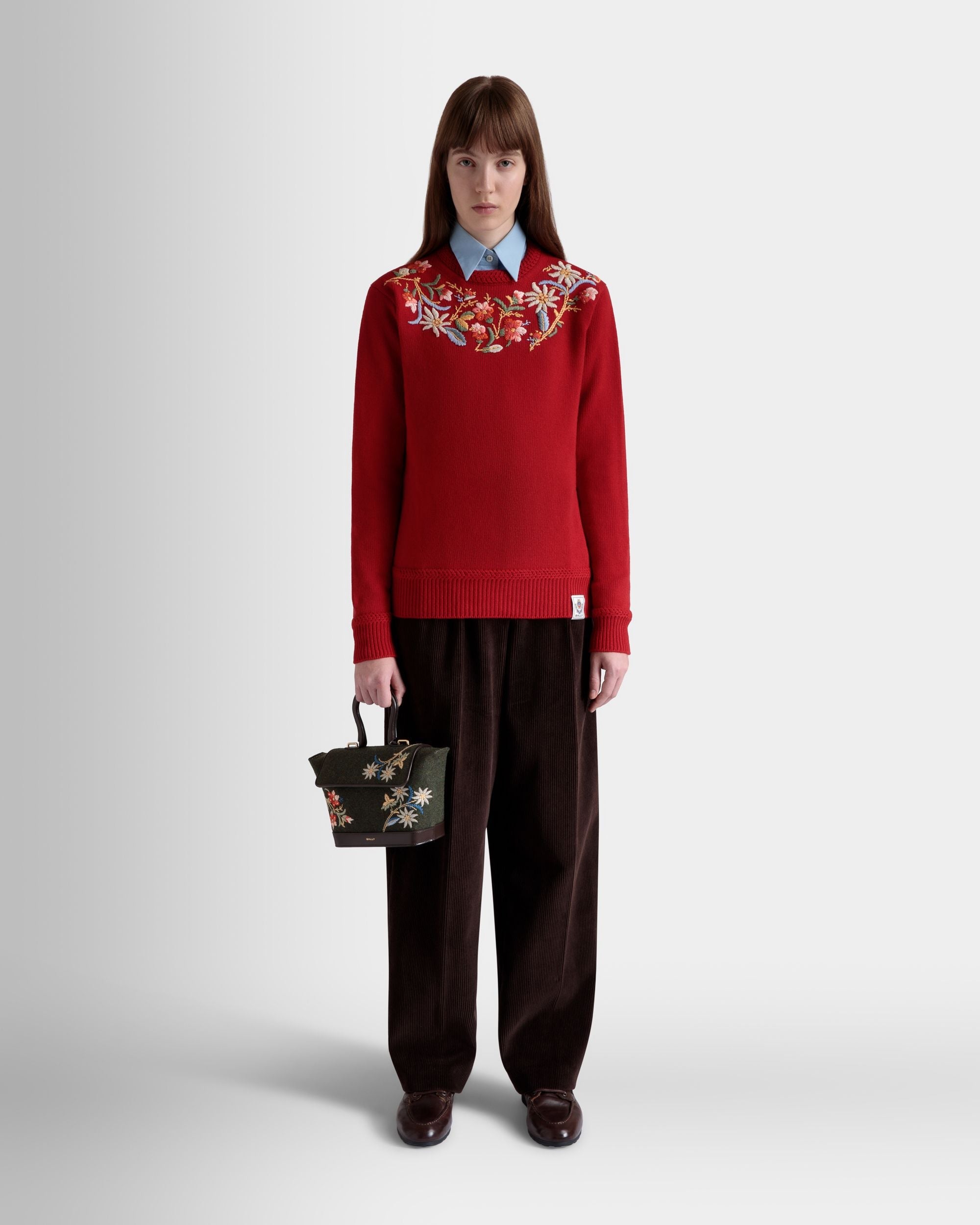 Bally Global - Winter Capsule Pleated Pants in Ebano Cotton Corduroy - Brown