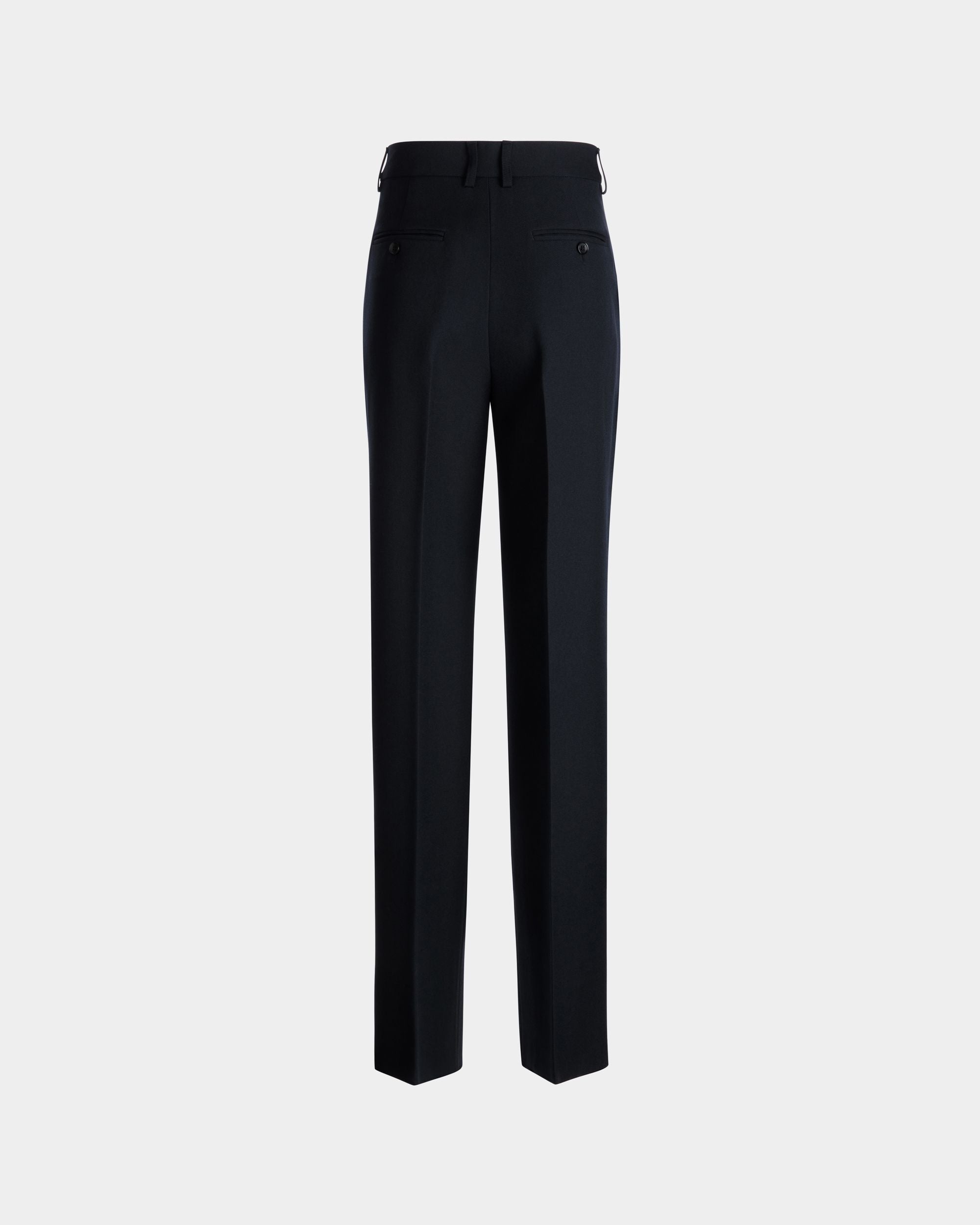 Bally Global - Tailored Pants in Navy Blue Wool - Blue